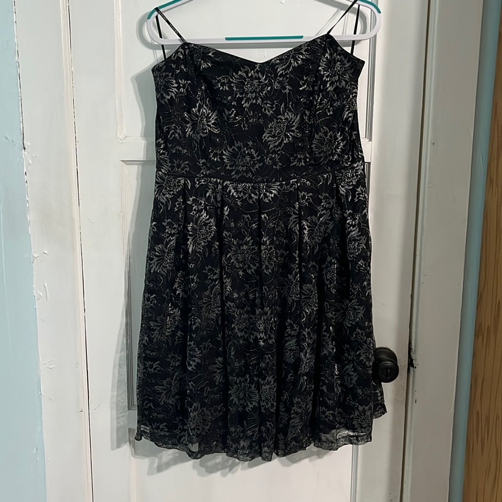 Black lace strapless mini dress. Forever 21+